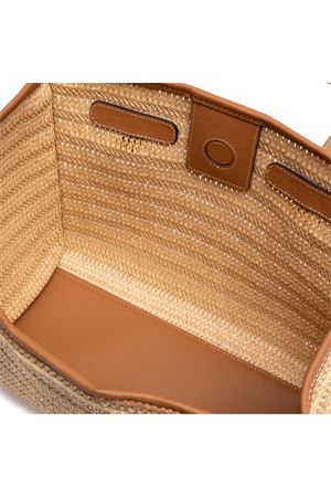 Borsa shopping in rafia effetto paglia beige GIANNI CHIARINI | BS6849COMMRVMRK064